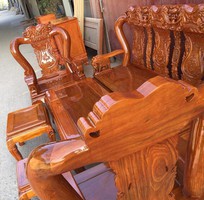 9 Bộ bàn ghế trạm voi gỗ lim tay 10 và tay 12
