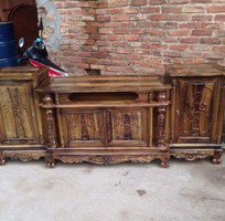 Kệ tivi mõ nho gỗ tràm