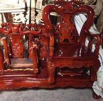 3 Bộ bàn ghế giả cổ Minh Quốc đào gỗ xà cừ