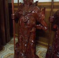 2 Tượng Quan Công Gỗ Xà Cừ