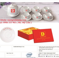 1 Cốc sứ in logo tại Huế, Bộ tách trà in logo tại Huế