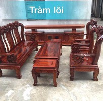 Bộ bàn ghế giả cổ Minh Đào gỗ Tràm lõi