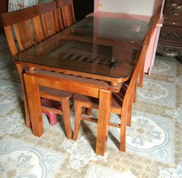 Bộ Bàn Ghế Ăn 2 Tầng và bộ bàn ghế Xẻ Quạt gỗ Trẹo