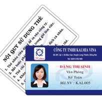 1 Nhận in thẻ nhựa, thẻ vip, thẻ nhân viên, thẻ giữ xe...