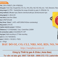 Đầu dò khí độc công nghiệp CO, NH3, SO2, H2S, NO