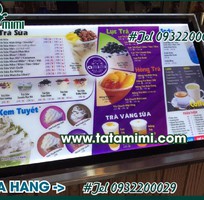 1 Bảng thực đơn menu có gắn led dùng cho quán café,trà sữa