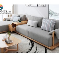 6 Sofa gỗ sồi kết hợp nệm mút D40 cao cấp, đẹp, mới nhất 2022