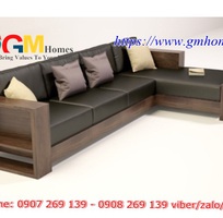 12 Sofa gỗ sồi kết hợp nệm mút D40 cao cấp, đẹp, mới nhất 2022