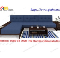 1 Sofa gỗ chữ l đẹp cho phòng khách thêm sang trọng