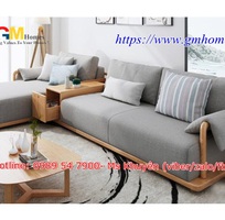 2 Sofa gỗ chữ l đẹp cho phòng khách thêm sang trọng