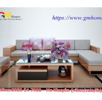 10 Sofa gỗ chữ l đẹp cho phòng khách thêm sang trọng