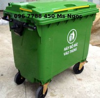 Xe rác môi trường, thùng gom rác đô thị 660 lít giá rẻ