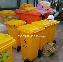 3 Xe rác môi trường, thùng gom rác đô thị 660 lít giá rẻ