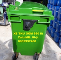 XE thu gom rác thải 660 lit , nhựa HDPE