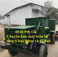 2 Máy trộn bê tông tự hành 12 bao 2 cầu, động cơ ô tô   Phanh Hơi giá rẻ