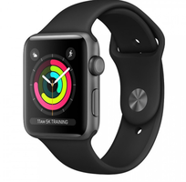 Đồng Hồ Thông Minh Apple Watch Series 3 GPS Aluminum Case Sport Band-Đen 42mm-Nhập Khẩu