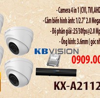 Gói 4 camera quan sát thương hiệu KBVISION