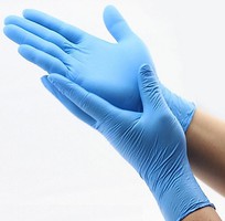 Găng tay y tế không bột màu xanh
