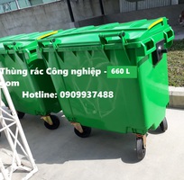 4 Thùng rác công cộng, Xe thu gom rác công nghiệp nhựa HDPE