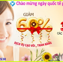 Ưu Đãi Các Dịch Vụ Nha Khoa Lên tới 60