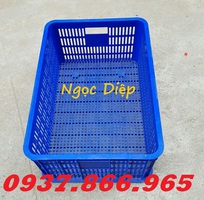 3 Sóng nhựa HS014, sóng nhựa hở, sọt nhựa đứng trái cây