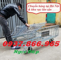 1 Lồng thép trữ hàng, xe đẩy hàng có bánh xe, xe đẩy mắt lưới