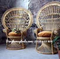 2 Ghế mây con công- ghế đuôi công