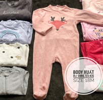 2 Body nỉ mix hãng hàng xuất dư cho bé size 0-36m