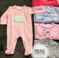 3 Body nỉ mix hãng hàng xuất dư cho bé size 0-36m