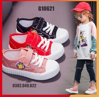 Giày Vải Canvas Hình Mặt Cười Cho Bé Trai Bé Gái Giày Thể Thao Kiểu Dáng Vỏ Sò Size 27-36 - G10621