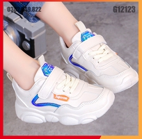 Giày Sneaker Học Sinh Bề Mặt Da Chống Bụi Bẩn Dáng Thể Thao Đế Chống Trơn Trượt Size 26-36 - G12123