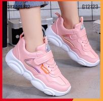 2 Giày Sneaker Học Sinh Bề Mặt Da Chống Bụi Bẩn Dáng Thể Thao Đế Chống Trơn Trượt Size 26-36 - G12123