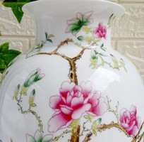 4 Bình cắm hoa - sp trang trí nhà cửa họa tiết Chim Trĩ hoa phù dung