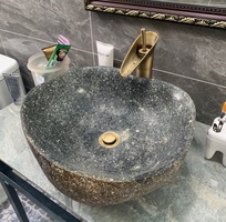 1 Chậu rửa mặt lavabo đá cuội tự nhiên đẹp giá rẻ - Lavabo đá tự nhiên