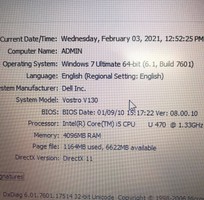 7 Dell Vostro V130 Intel Core i5-470UM 1.33GHz, 4GB RAM, 500GB HDD, VGA Intel HD Graphics, 1
