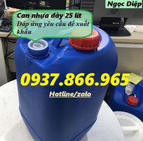 4 Can nhựa xuất khẩu, can nhựa dày HDPE 25 lít, can nhựa dày đựng hóa chất 25 lít