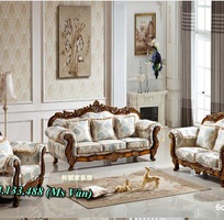 6 Sofa tân cổ điển giá rẻ - sofa gỗ cổ điển