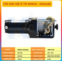 Tời Ắc Quy -Tời cứu hộ ô tô Winch - 2000LBS  900kg