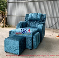 4 Bộ ghế massage nâng hạ điện bọc nỉ xanh QKA03