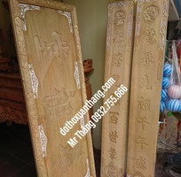 Hoành phi câu đối thờ bằng gỗ cho gian thờ tư gia