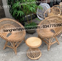 2 Ghế mây đọc sách thư giãn cao cấp - Bàn ghế mây tre đan