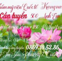 Spa cần tuyển 500 ae Tư vấn, Kỹ thuật viên Spa