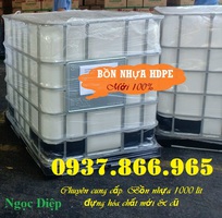 3 Bồn nhựa trắng 1000 Lit , TANK nhựa 1000 Lit , TANK IBC 1000 Lit