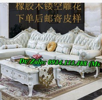 4 Ghế sofa góc phòng khách gỗ tân cổ điển đẹp chất lượng châu âu