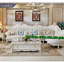 5 Ghế sofa góc phòng khách gỗ tân cổ điển đẹp chất lượng châu âu