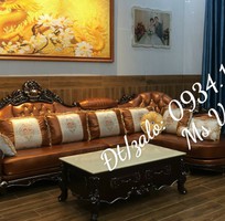 6 Ghế sofa góc phòng khách gỗ tân cổ điển đẹp chất lượng châu âu