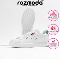 Giày thể thao nữ trắng đi học đi chơi, đế bằng siêu dễ thương năng động Rozmoda GI08