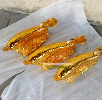1 Cá rồng bằng đồng mạ vàng, vật phẩm Phong Thủy, bán tượng cá rồng