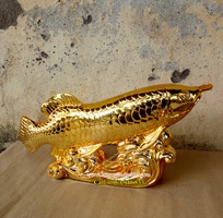 2 Cá rồng bằng đồng mạ vàng, vật phẩm Phong Thủy, bán tượng cá rồng
