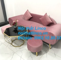 8 Bộ ghế sofa băng văng thuyền hồng hường cánh sen   Nội thất Linco HCM